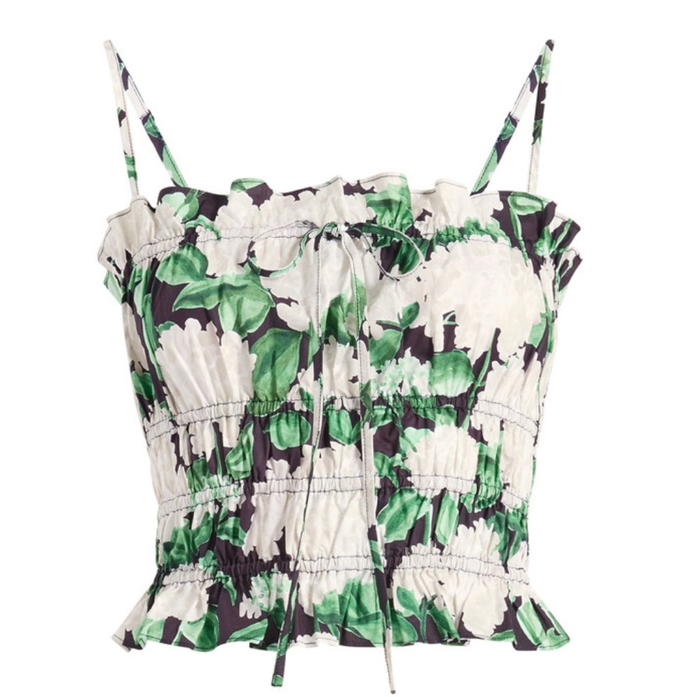 Hill House Scarlett Top, Night Bloom Cotton | Size M